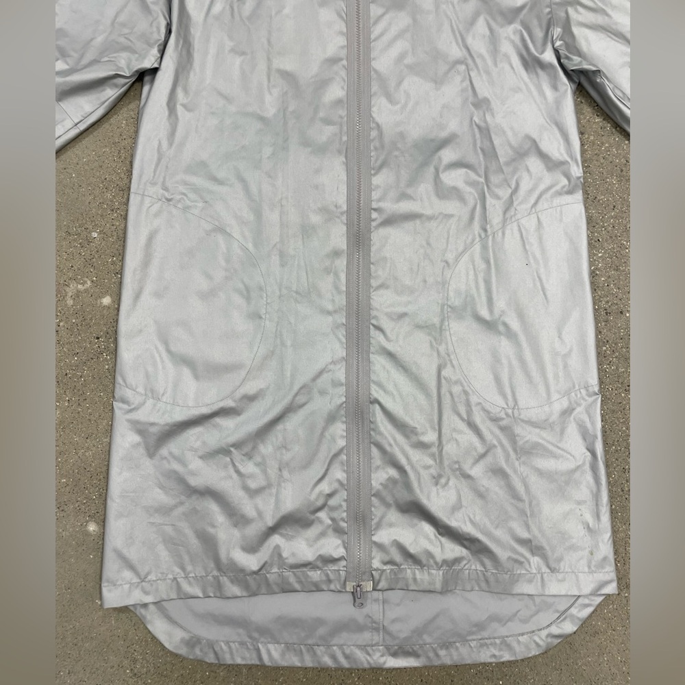 Dkny Lightweight Windbreaker Jacket Metallic Silv… - image 5
